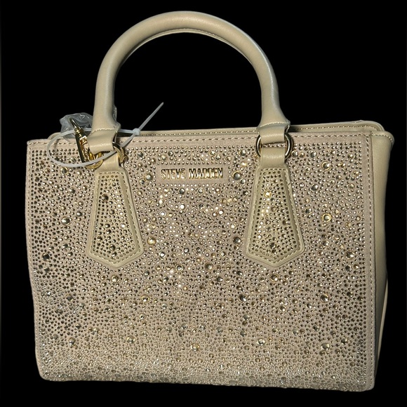 Steve Madden Bags Nwt Steve Madden Blush Handbag Purse With Stones And Removable Chain Strap